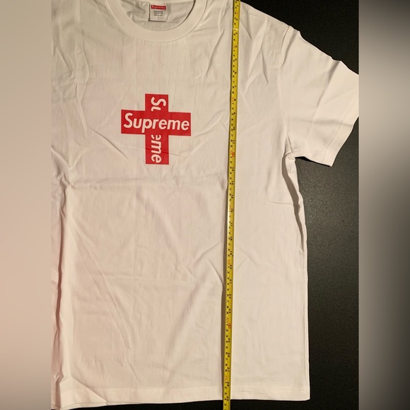 Supreme Cross Box Logo Tee FW20 White Size LARGE- NEW - Picture 4 of 5